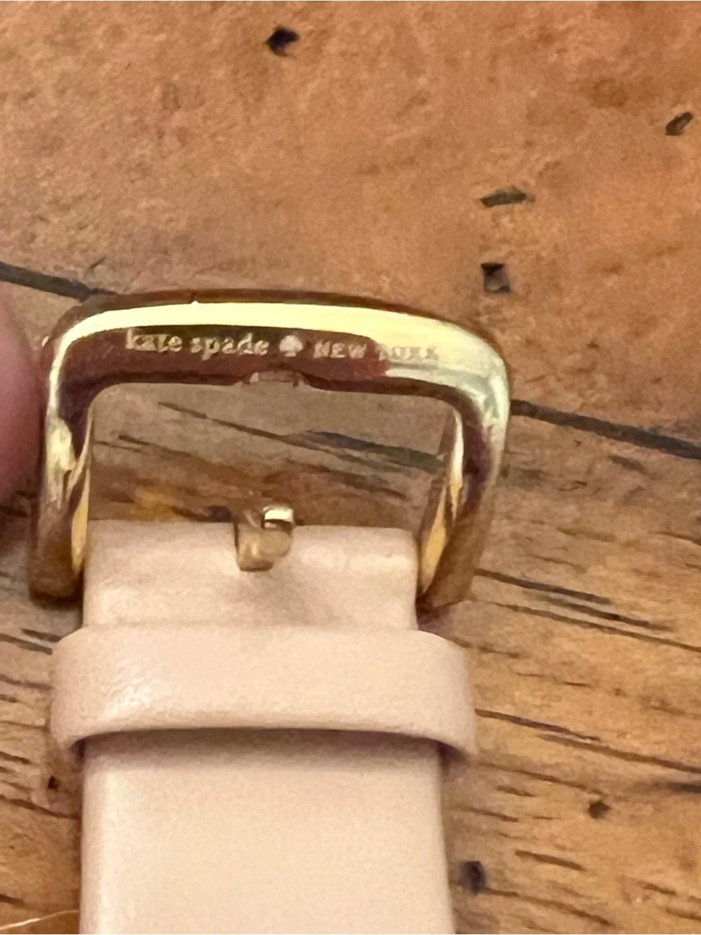 kate spade Pink and Cream Leather Strap Watch